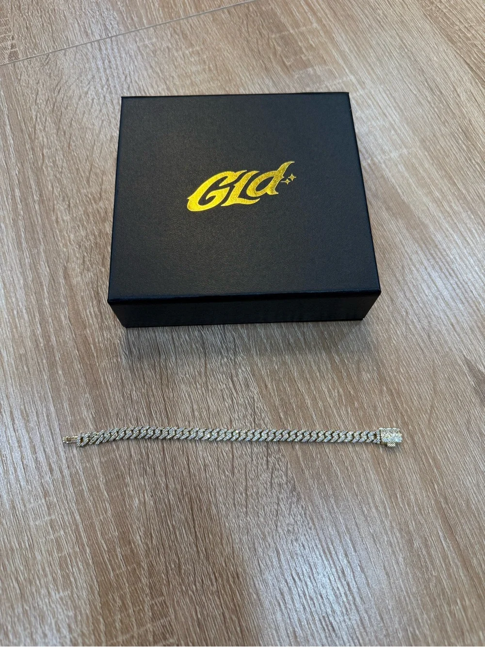 GLD | Micro Diamond Prong Cuban Bracelet (6”)
